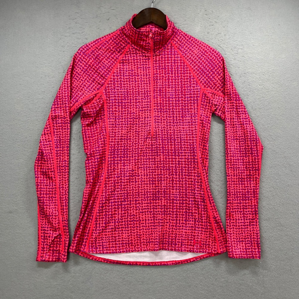 Under Armour ColdGear 1/4 Zip Performance Top Womens M Pink Purple Fitted